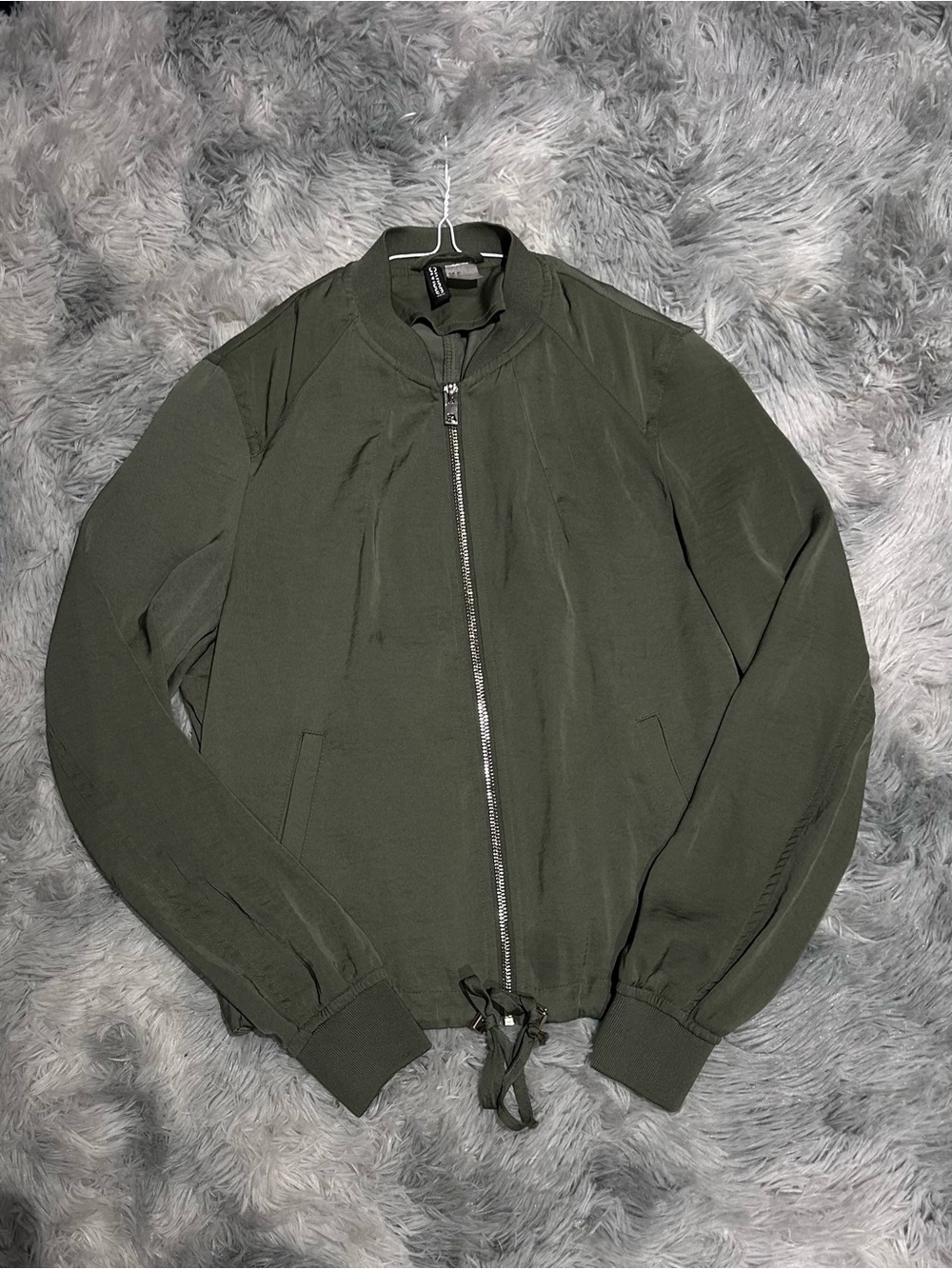 H&M Olive Green Bomber Jacket for Women